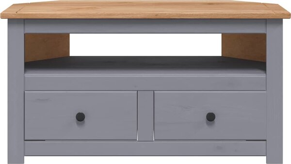 VidaXL Rohová TV skříňka 93x49x49 cm masivní borovice řada Panama [282686] Barva: Bílá
