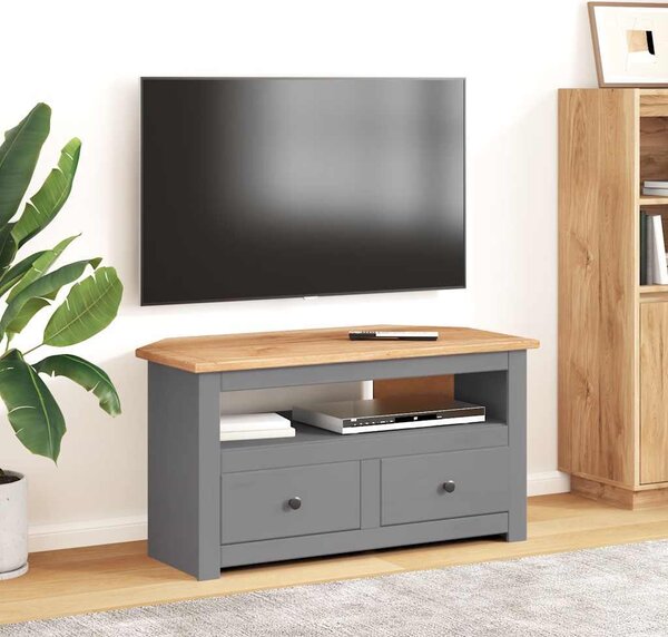 VidaXL Rohová TV skříňka 93x49x49 cm masivní borovice řada Panama [282686] Barva: Bílá