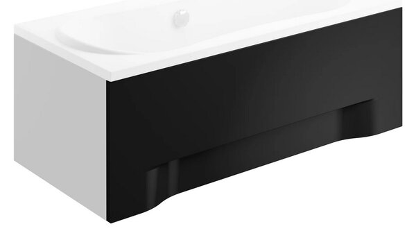 Univerzální čelní krycí panel černý k obdélníkové vaně Polimat Rozměry (cm): 120x54 - pro vany: CAPRI 120x70