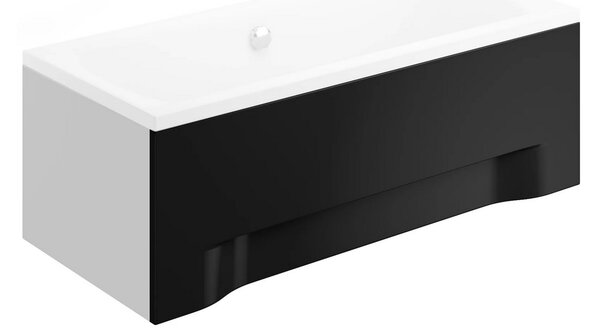 Univerzální čelní krycí panel černý k obdélníkové vaně Polimat Rozměry (cm): 120x54 - pro vany: CAPRI 120x70