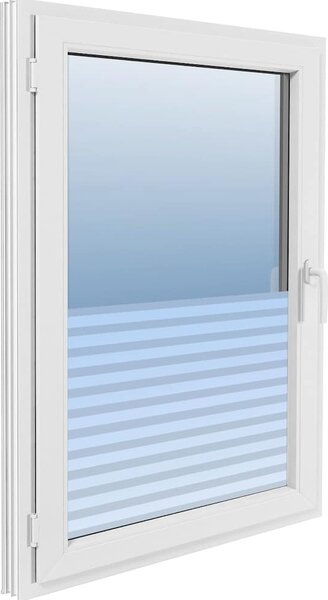 VidaXL Okenní fólie 90 x 500 cm PVC [140894] Barva: mléčné s proužky