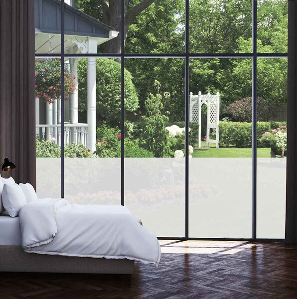 VidaXL Okenní fólie 90 x 500 cm PVC [140894] Barva: mléčné s proužky