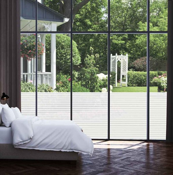 VidaXL Okenní fólie 90 x 500 cm PVC [140894] Barva: mléčné s proužky