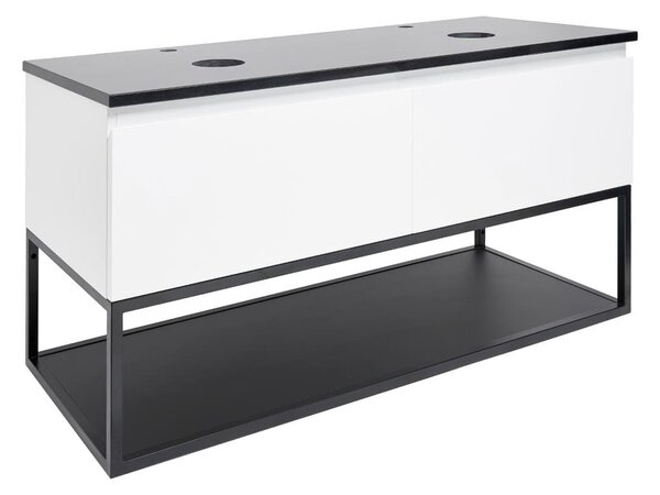 Koupelnová skříňka s krycí deskou SAT B-Way 119x30x45 cm bílá lesk BWAY120WTKF