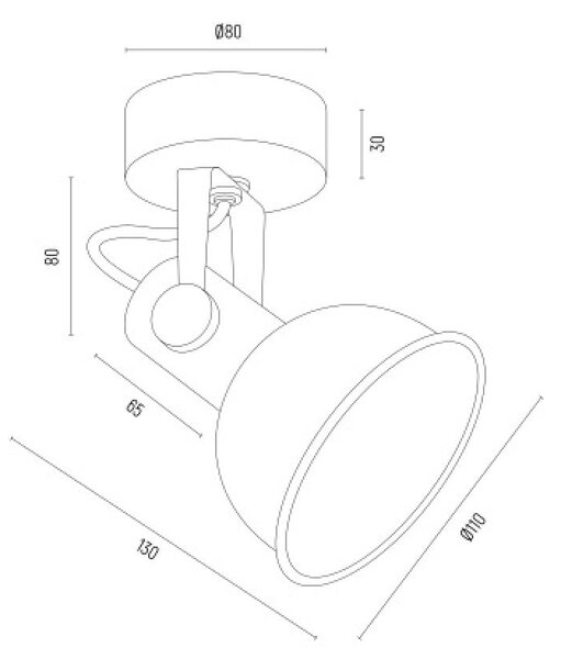 Argon Lenora nástěnné svítidlo 1x7 W červená 8298