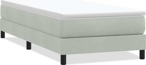 VidaXL Postel Box Spring bez matrace 100x210 cm samet [3315814] Barva: Tmavě šedá