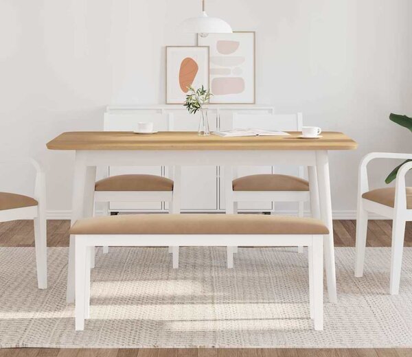 VidaXL Lavice 110 cm z masivního dřeva s gumou [4102602] Barva: Přírodní