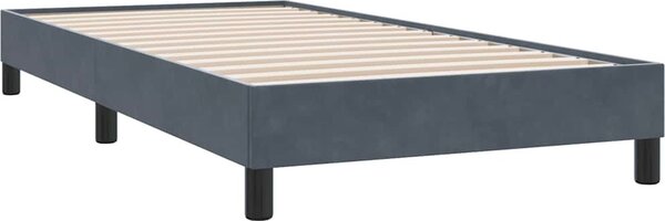 VidaXL Postel Box Spring bez matrace 100x210 cm samet [3315814] Barva: Tmavě šedá