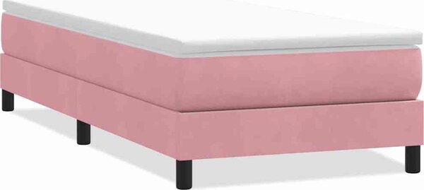 VidaXL Postel Box Spring bez matrace 100x210 cm samet [3315814] Barva: Tmavě šedá