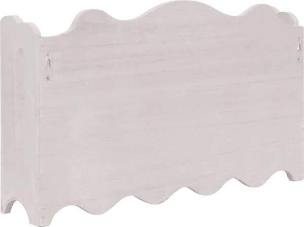 VidaXL Nástěnný věšák 50 x 10 x 30 cm dřevo [284236] Barva: Bílá