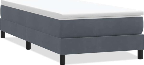 VidaXL Postel Box Spring bez matrace 100x210 cm samet [3315814] Barva: Tmavě šedá