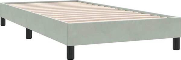 VidaXL Postel Box Spring bez matrace 100x210 cm samet [3315814] Barva: Tmavě šedá