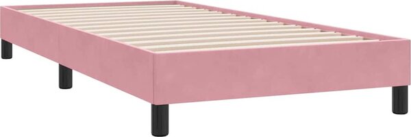 VidaXL Postel Box Spring bez matrace 100x210 cm samet [3315814] Barva: Tmavě šedá