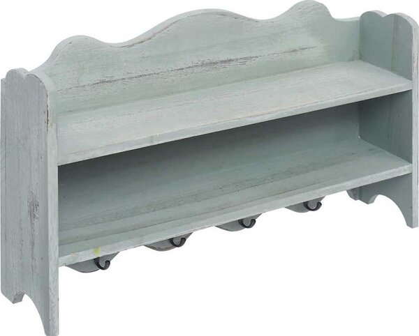 VidaXL Nástěnný věšák 50 x 10 x 30 cm dřevo [284236] Barva: Bílá