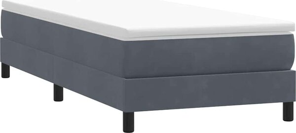 VidaXL Postel Box Spring bez matrace 100x210 cm samet [3315814] Barva: Tmavě šedá