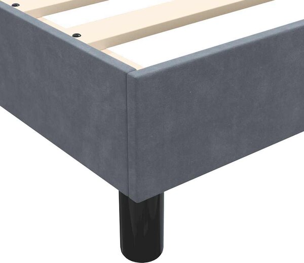 VidaXL Postel Box Spring bez matrace 100x210 cm samet [3315814] Barva: Tmavě šedá