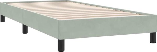 VidaXL Postel Box Spring bez matrace 100x210 cm samet [3315814] Barva: Tmavě šedá