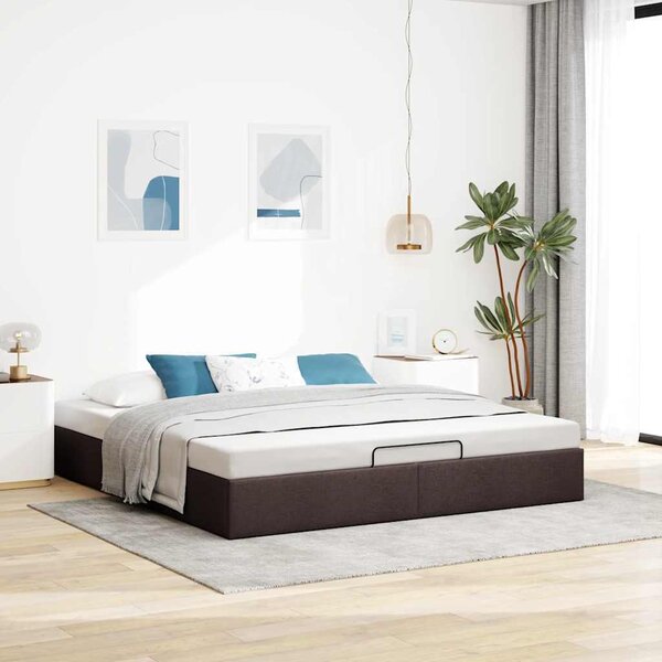 VidaXL Osmanský rám postele bez matrací 200x200 cm textil [3310906] Barva: krémová