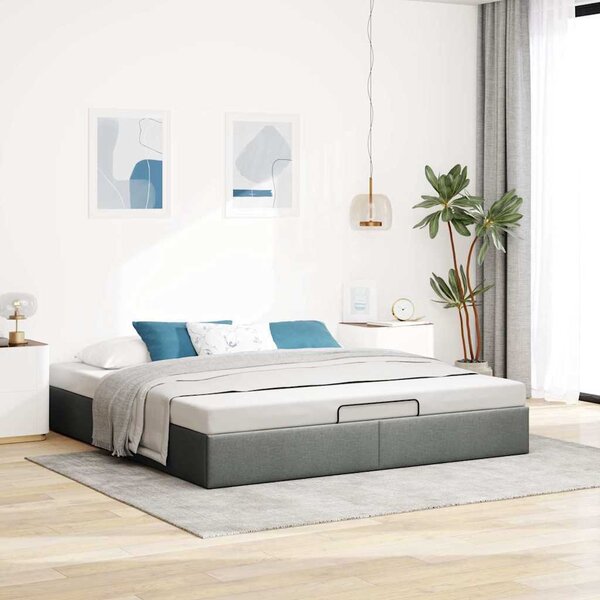 VidaXL Osmanský rám postele bez matrací 200x200 cm textil [3310906] Barva: krémová