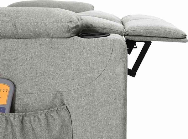 VidaXL Elektrické masážní křeslo textil [3098838] Barva: vínová červená
