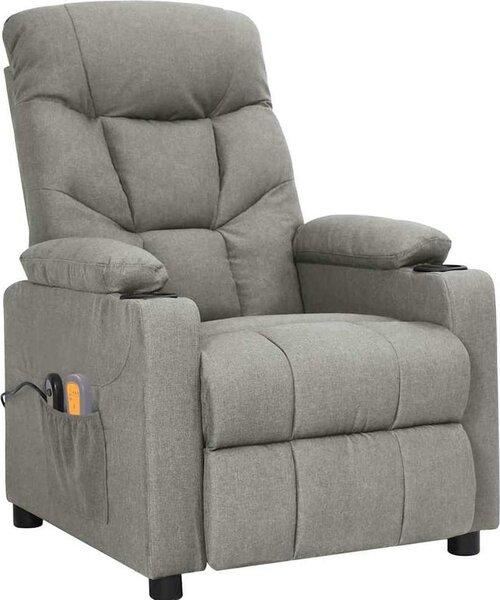 VidaXL Elektrické masážní křeslo textil [3098838] Barva: vínová červená