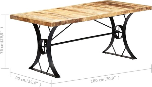 VidaXL Jídelní stůl 180 x 90 x 76 cm masivní mangovníkové dřevo [282766]