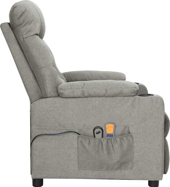 VidaXL Elektrické masážní křeslo textil [3098838] Barva: vínová červená