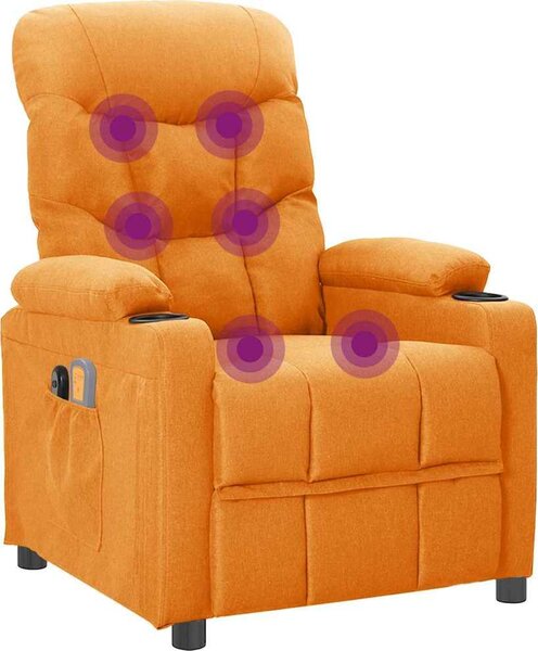 VidaXL Elektrické masážní křeslo textil [3098838] Barva: vínová červená