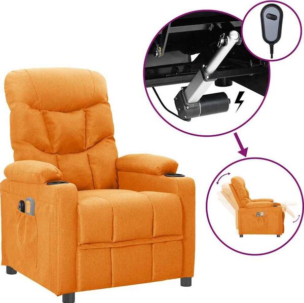 VidaXL Elektrické masážní křeslo textil [3098838] Barva: vínová červená