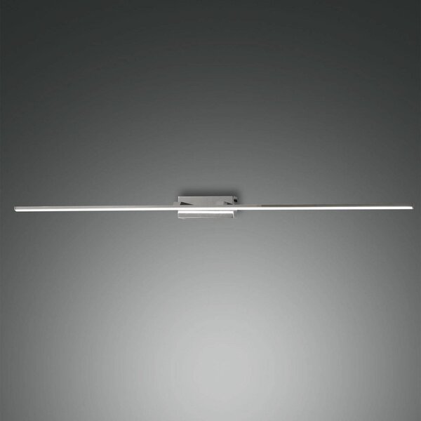 Fabas Luce Zrcadlové světlo LED Nala, chromované, šířka 110 cm, kovové, Chrom / stříbro, Koupelna, kov, Moderní, Nástěnné bodové svítidlo