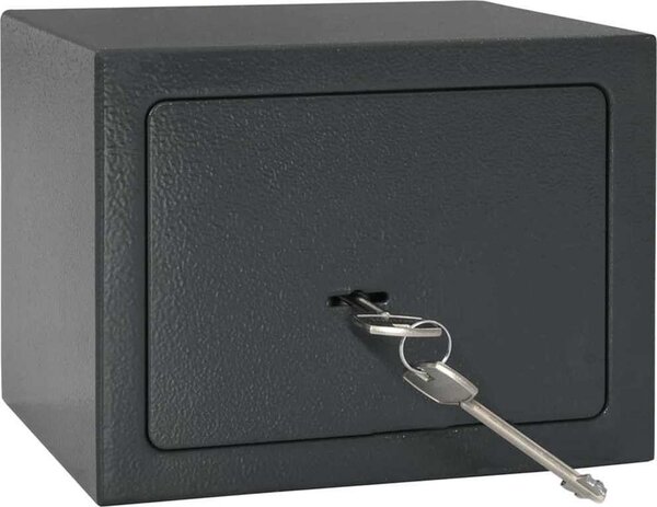 VidaXL Trezor se zámkem Tmavě šedá 23 x 17 x 17 cm Ocel [42011313]