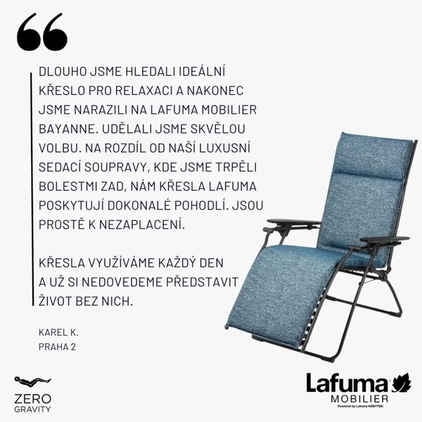 Relaxační křeslo Lafuma BAYANNE Hedona béžová Latté