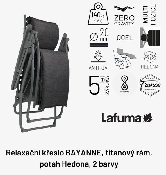Relaxační křeslo Lafuma BAYANNE Hedona béžová Latté