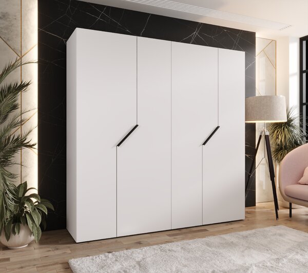 Šatní skříň Alaris 1 200 (bílá + černá). Akce -20%