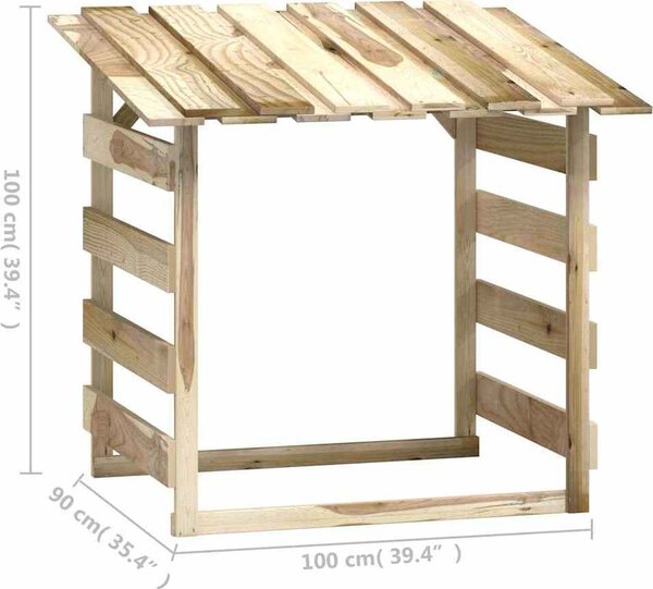 VidaXL Pergola se střechou 100 x 90 x 100 cm impregnované borové dřevo [318379]
