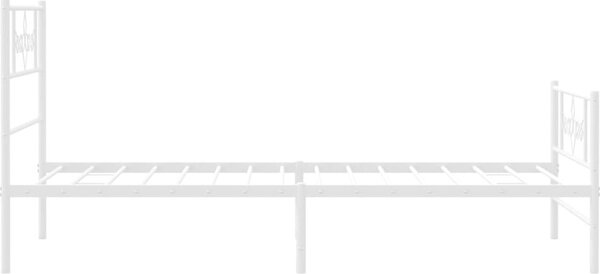VidaXL Kovový rám postele s hlavovým a nožním čelem 80 x 200 cm [355276] Barva: Černá