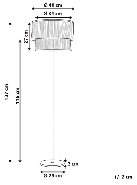 Stojací lampa PERISTERI Kov Hnědá