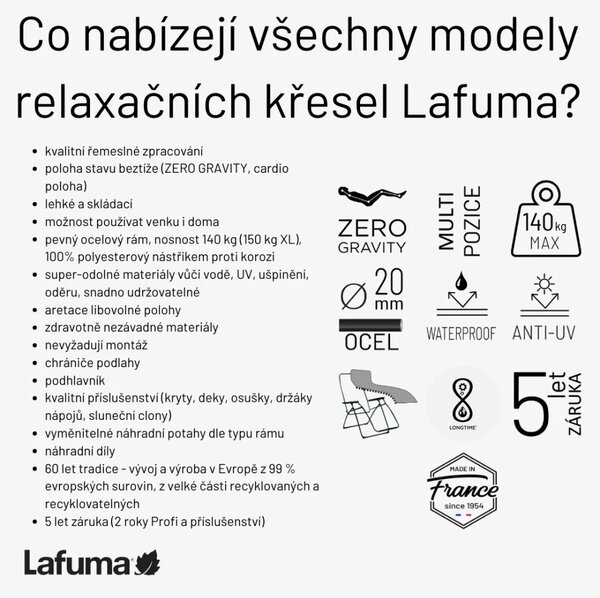 Relaxační křeslo Lafuma BAYANNE Hedona béžová Latté