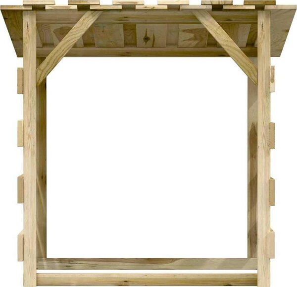 VidaXL Pergola se střechou 100 x 90 x 100 cm impregnované borové dřevo [318379]