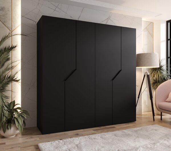 Šatní skříň Alaris 1 200 (černá). Akce -20%