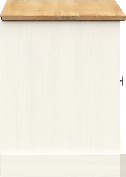 VidaXL Lavice s botníkem VIGO 106x35x45 cm masivní borové dřevo [353178] Barva: Bílá
