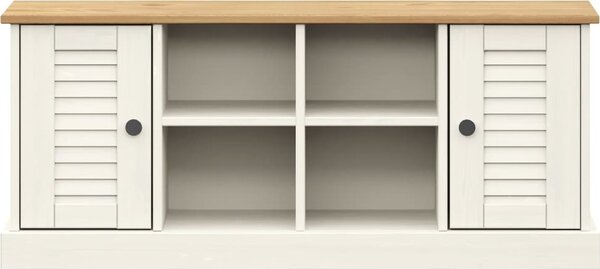 VidaXL Lavice s botníkem VIGO 106x35x45 cm masivní borové dřevo [353178] Barva: Bílá