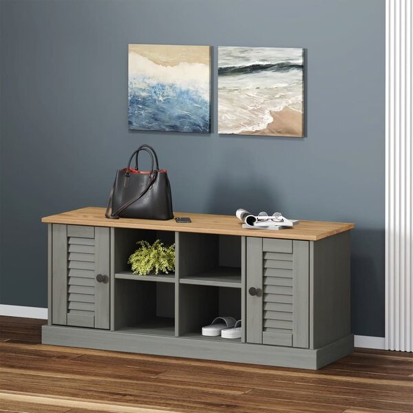 VidaXL Lavice s botníkem VIGO 106x35x45 cm masivní borové dřevo [353178] Barva: Bílá