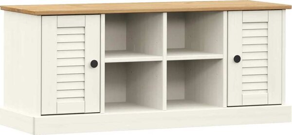 VidaXL Lavice s botníkem VIGO 106x35x45 cm masivní borové dřevo [353178] Barva: Bílá