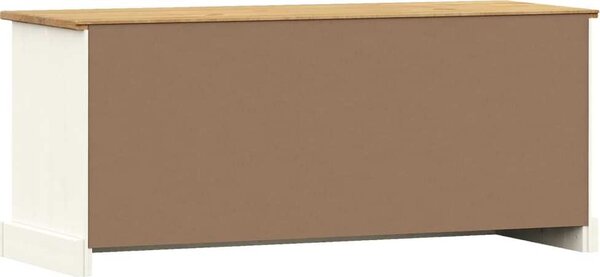 VidaXL Lavice s botníkem VIGO 106x35x45 cm masivní borové dřevo [353178] Barva: Bílá