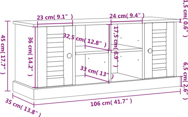 VidaXL Lavice s botníkem VIGO 106x35x45 cm masivní borové dřevo [353178] Barva: Bílá