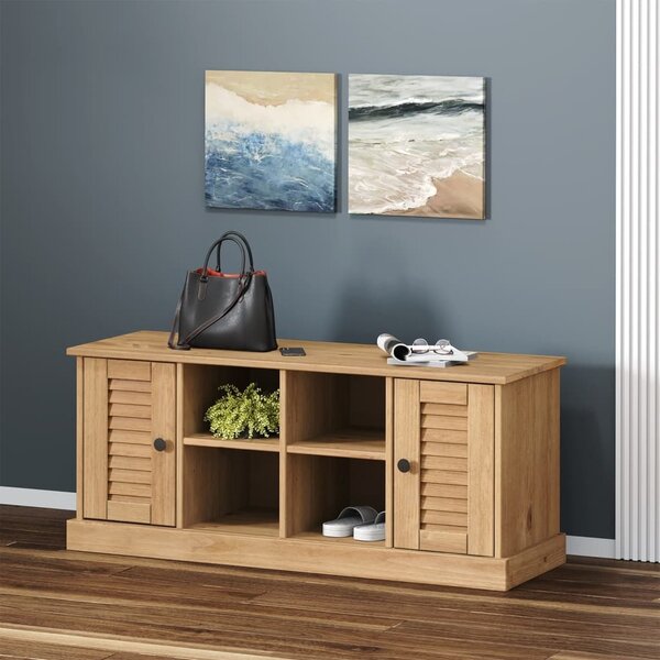 VidaXL Lavice s botníkem VIGO 106x35x45 cm masivní borové dřevo [353178] Barva: Bílá