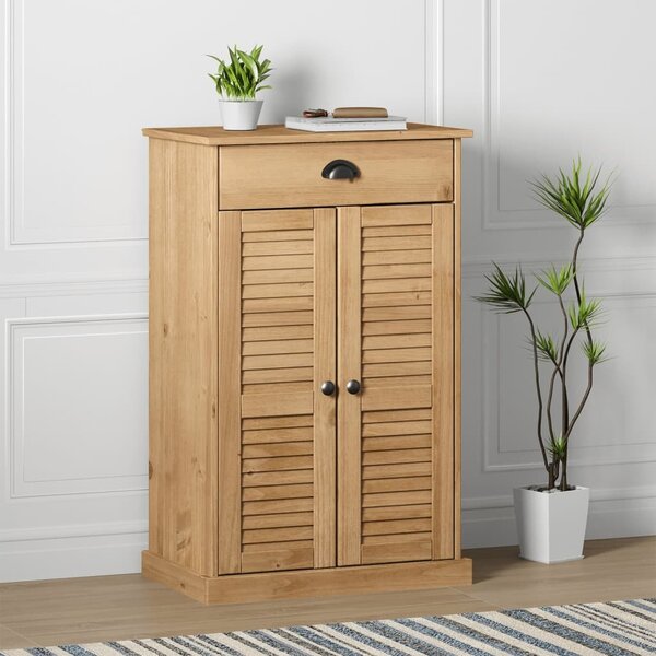 VidaXL Botník VIGO 60 x 35 x 96 cm masivní borové dřevo [353167] Barva: Hnědá