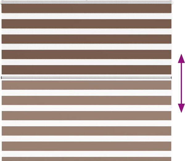 VidaXL Zebra roleta 155x150cm šířka látky 150,9cm polyester [4014766] Barva: světle šedá