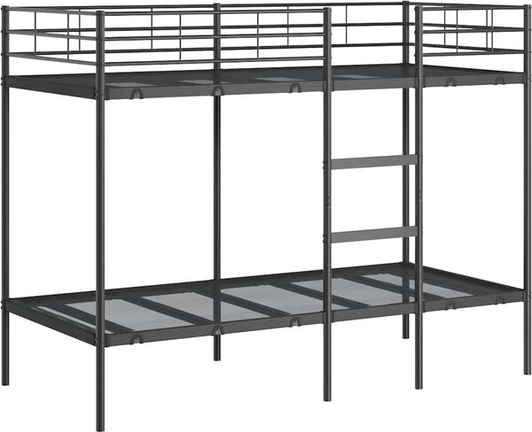 VidaXL Patrová postel bez matrace ocel [42000323] Barva: Bílá, Velikost: 80 x 200 cm (rám 207 x 79,5 x 150 cm)